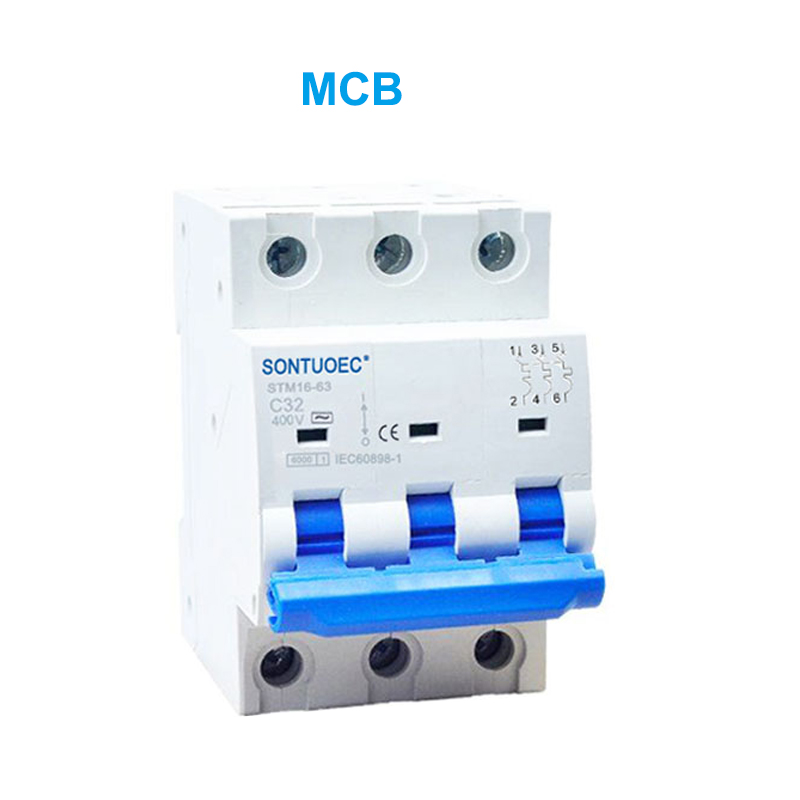 STM16-63 Миниатюрен прекъсвач на веригата 6KA 1P 2P 3P 4P 16A 230/400V MCB