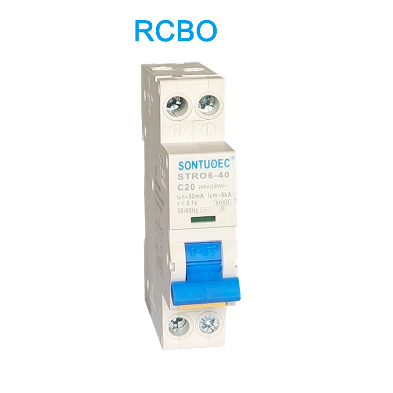 STRO6-40 Прекъсвач на веригата DIN релса Тип инсталация RCBO